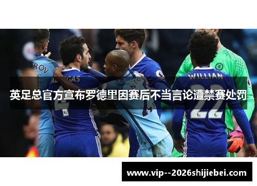 英足总官方宣布罗德里因赛后不当言论遭禁赛处罚 英足总官方宣布罗德里因赛后不当言论遭禁赛处罚